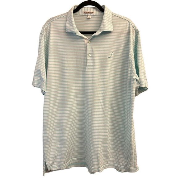 Peter Millar Men's Polo Shirt Golf Club Embroidery size L Stretch - Picture 1 of 8